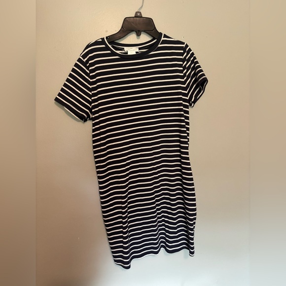 Cynthia Rowley Black and White Striped Midi Dress - Picture 1 of 2